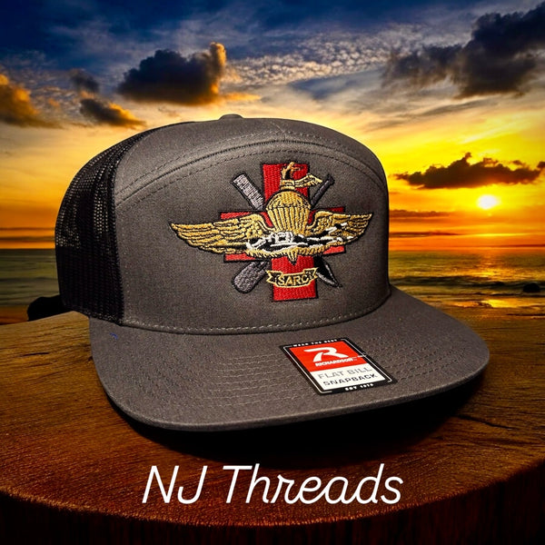 SARC 5 Panel Flat Brim Trucker Cap