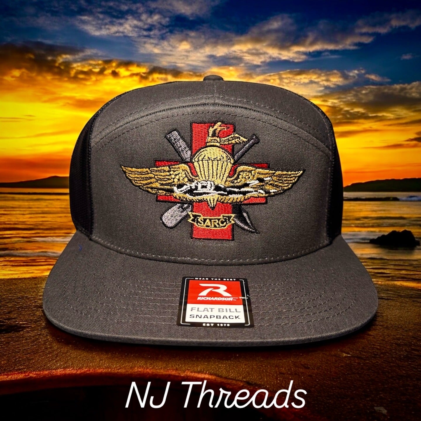 SARC 5 Panel Flat Brim Trucker Cap