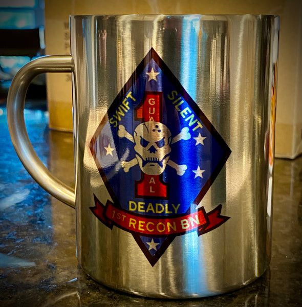 Recon Battalion, Raider, SARC, BDC Stainless Steel Double Walled Mugs