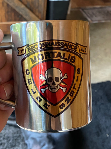 Recon Battalion, Raider, SARC, BDC Stainless Steel Double Walled Mugs