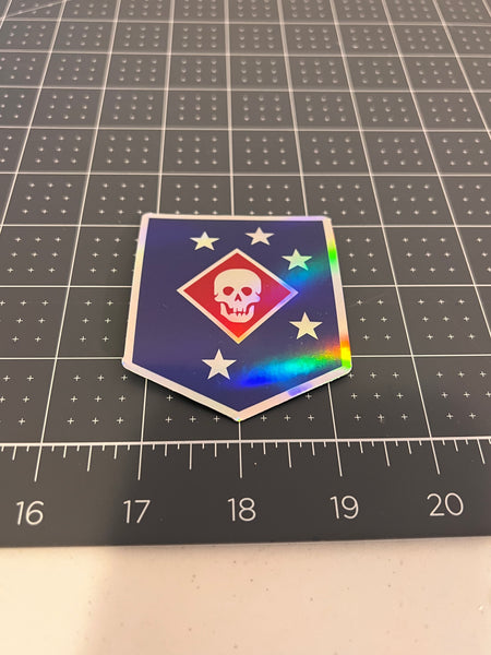 Holographic Marine Raider Sticker