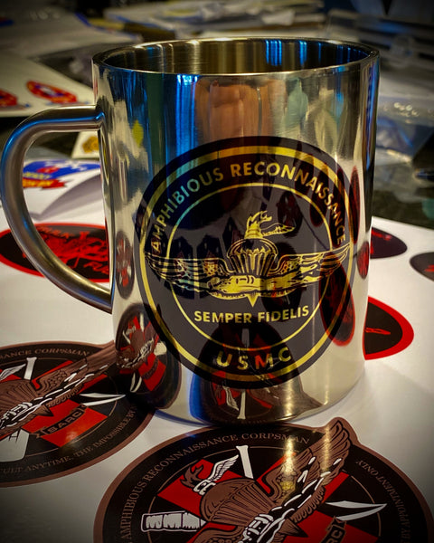 Recon Battalion, Raider, SARC, BDC Stainless Steel Double Walled Mugs